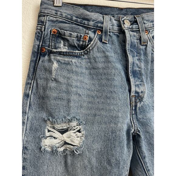 Levi’s 501 Premium Skinny Jeans W/ Big E Women 26x28 Button Fly High Rise - Picture 2 of 12